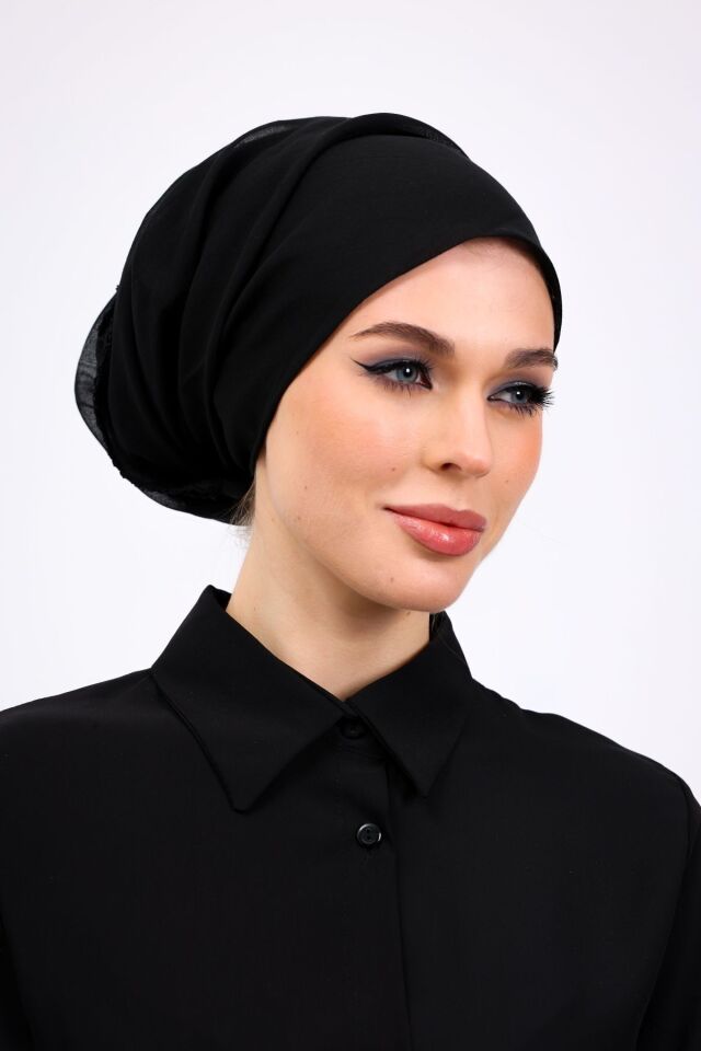 İç Başörtüsü %100 Pamuklu Tülbent - Kenarları Oyalı 90x90 Cm Kadın Tesettür Yazma Başörtü