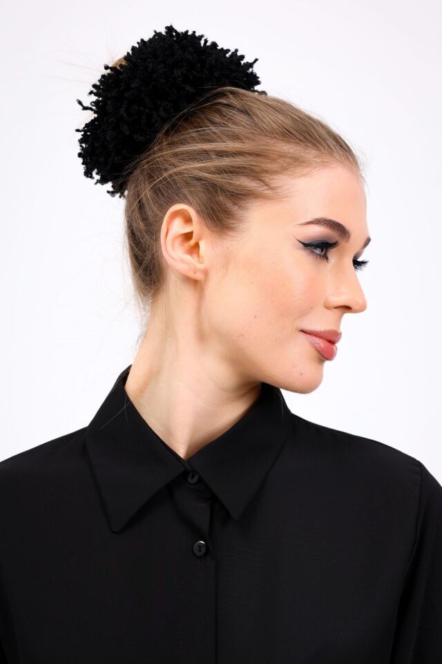 Arap Saçı Topuz Tokası Dolgun Lastikli Tesettür Kadın Aksesuar Toka